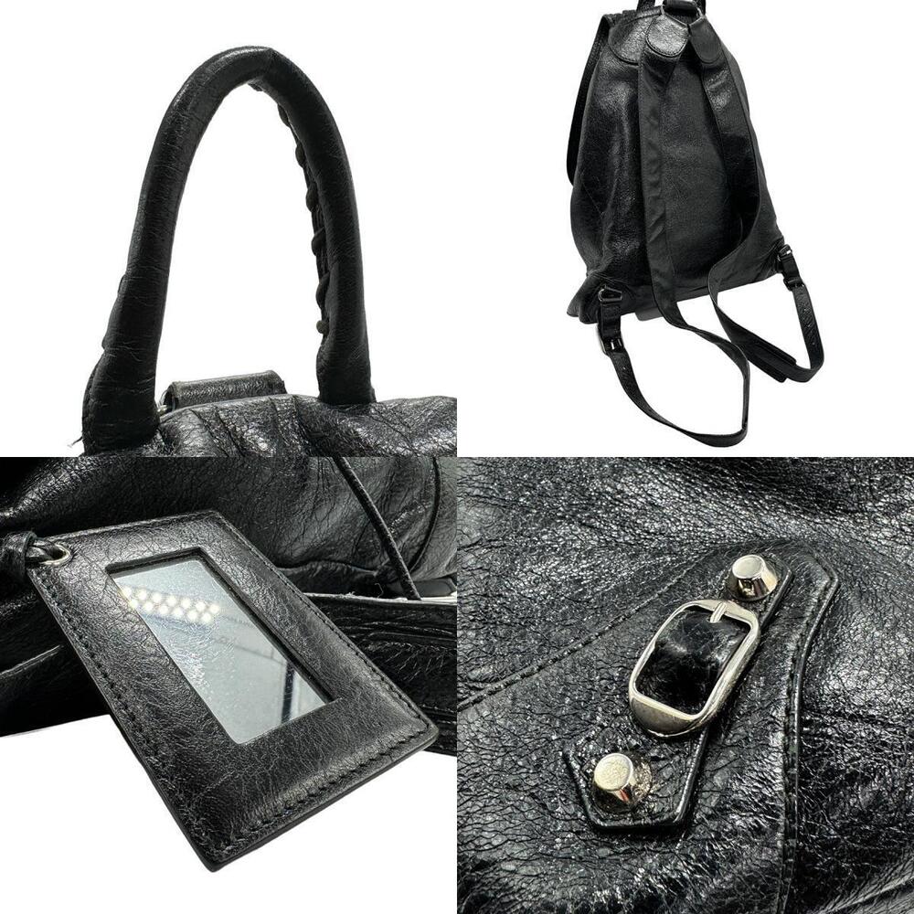 Balenciaga Classic Traveler Backpack Black Silver Leather - Picture 4 of 4